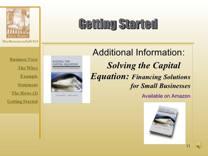 Solving the Capital Equation: Financing Solutions for Small Businesses